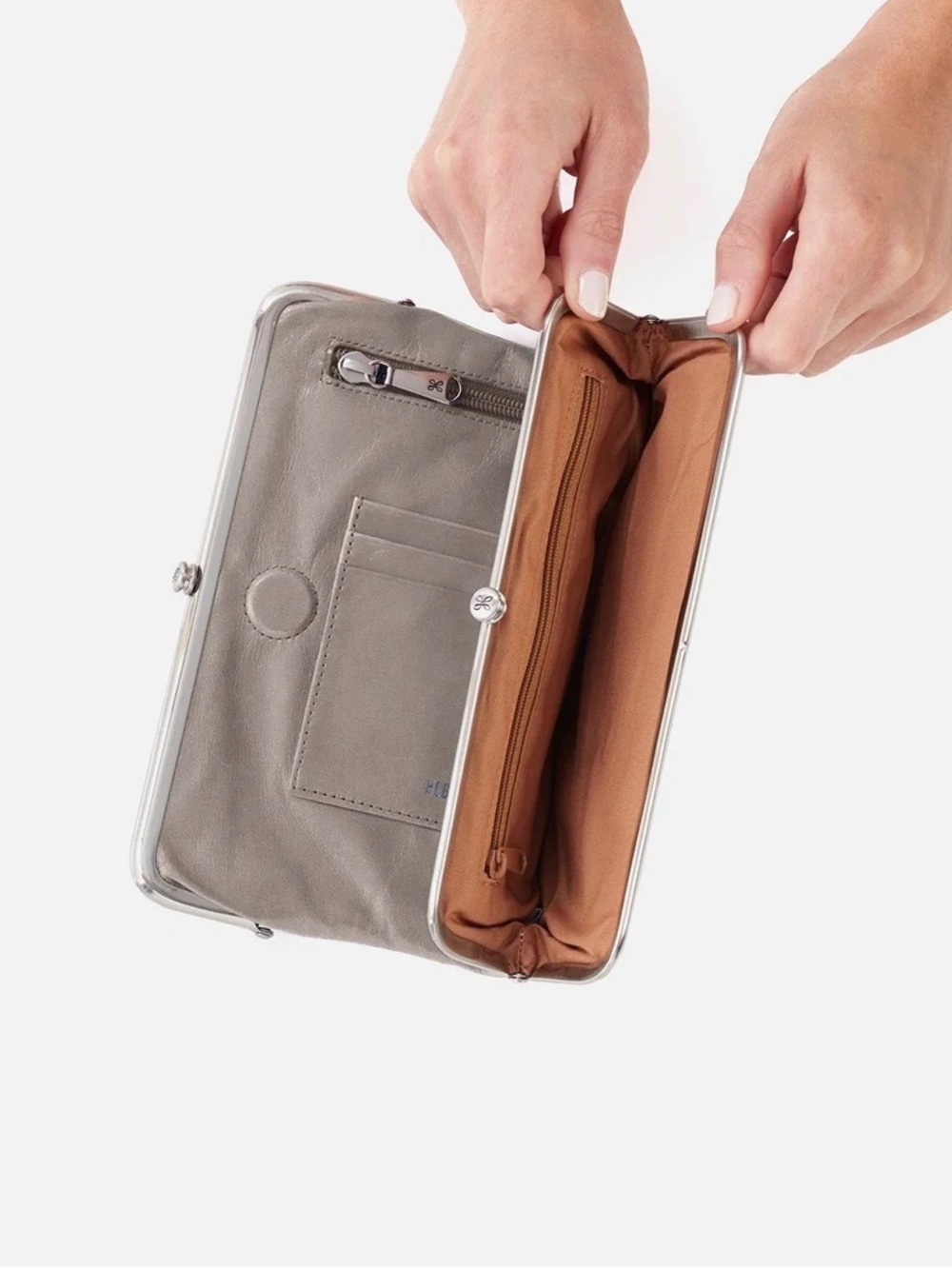 HOBO LAUREN CLUTCH WALLET- Color: DRIFTWOOD-BNWT and Hobo Dust-bag - Picture 4 of 13